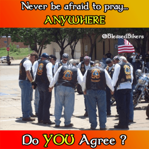 praying bikers